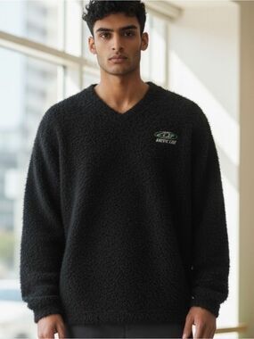 Arctic Cat Black Mens Sweater Extra Large Vintage #SW2